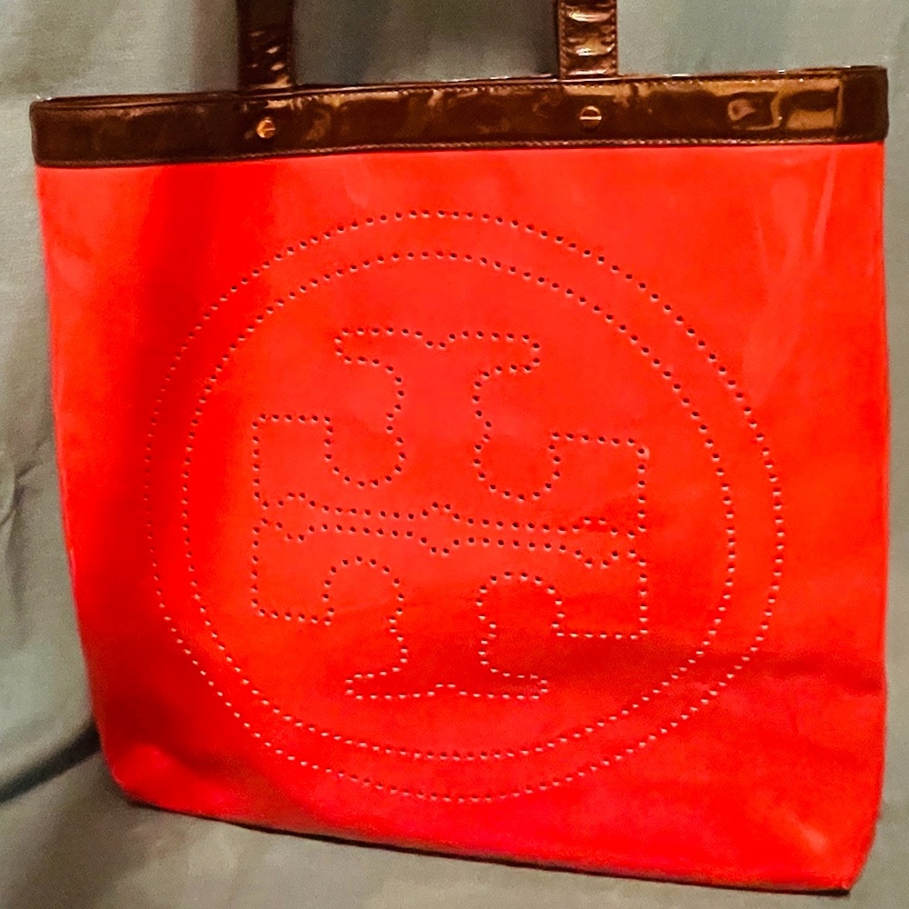 Tori Burch Pink Patent Leather Tote